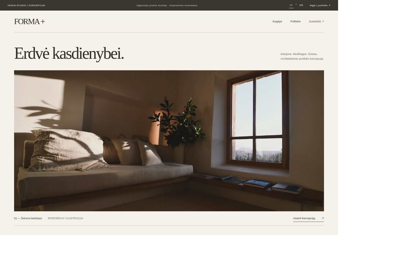 Forma+ — Architektūrinis portfolio